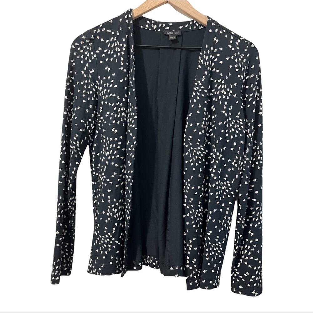 J. Jill Wearever Collection Black and White Open Front Top Size XS